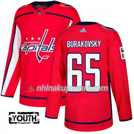 Washington Capitals Dresy Andre Burakovsky 65 Červená 2017-2018 Adidas Authentic - Dětské